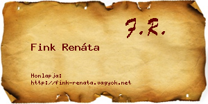 Fink Renáta névjegykártya
